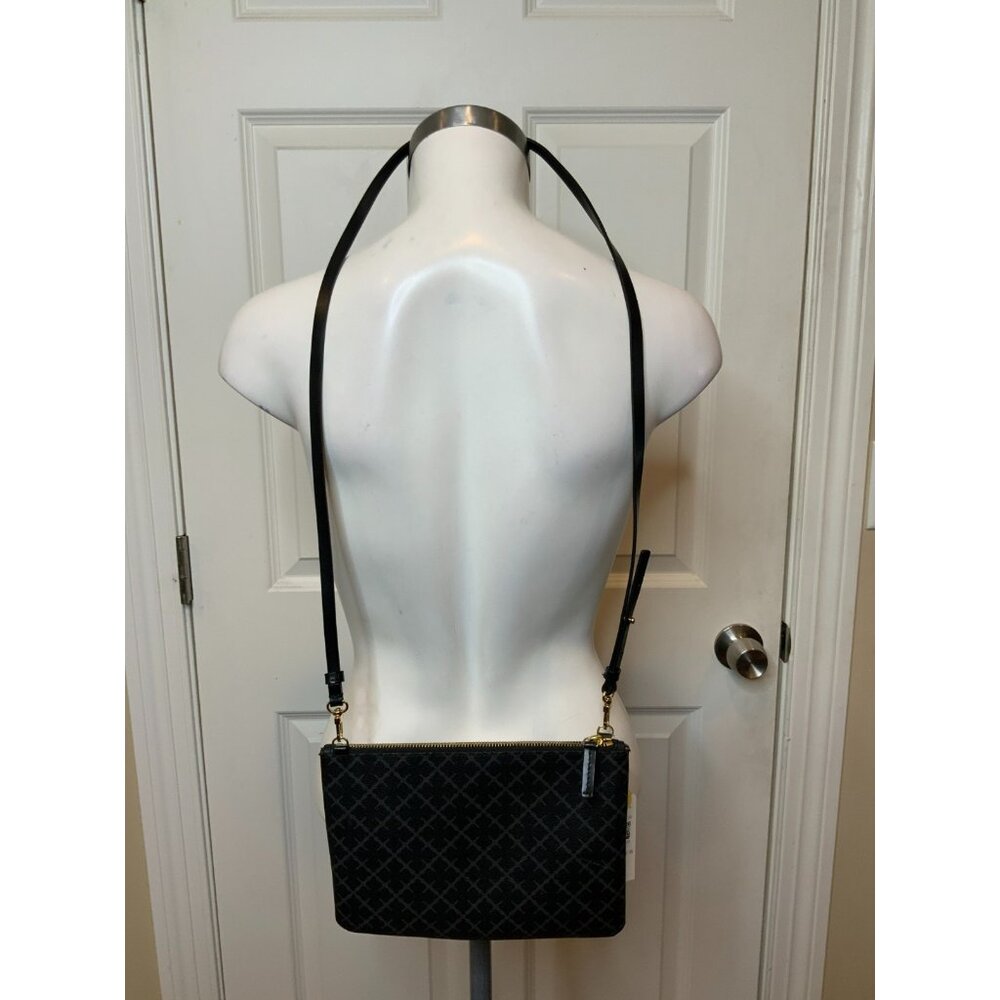 By Malene Birger Black 100% Cow Leather Cross Ivy Small Crossbody Purse